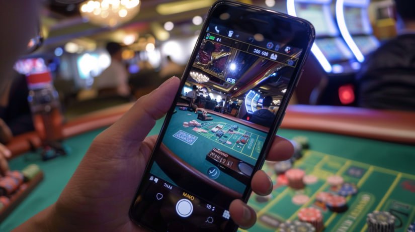 Tampilan studio blackjack terbaru di merak78 dengan dealer dan antarmuka taruhan